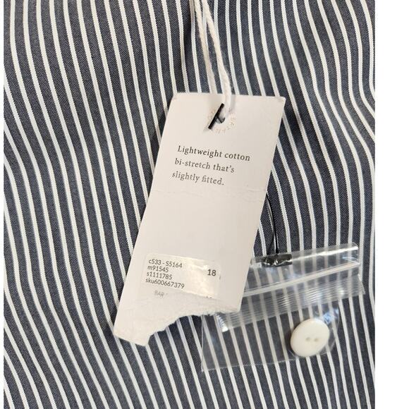 Lane Bryant The Allie Crop Pants Womnes Size 18 Blue Stripped Stretch NEW NWT - Picture 2 of 13